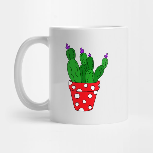 Cute Cactus Design #39: Polka Dot Cactus Pot by DreamCactus